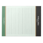 Moderne, minimalistische zwarte strepen, gelijnd notitieblok (Voorkant)