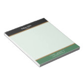 Moderne minimalistische zwarte strepen notitieblok (Schuin)