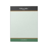 Moderne minimalistische zwarte strepen notitieblok (Linkerzijde)