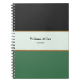 Moderne minimalistische zwarte strepen notitieboek (Voorkant)