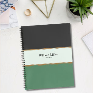 Moderne minimalistische zwarte strepen notitieboek