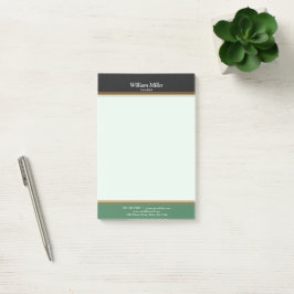Moderne minimalistische zwarte strepen post-it® notes