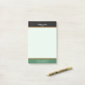 Moderne minimalistische zwarte strepen post-it® notes (Op bureau)