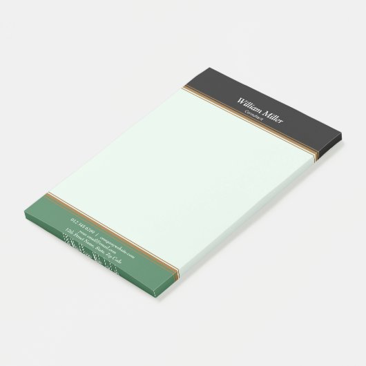Moderne minimalistische zwarte strepen post-it® notes (Schuin)
