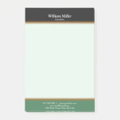 Moderne minimalistische zwarte strepen post-it® notes (Voorkant)
