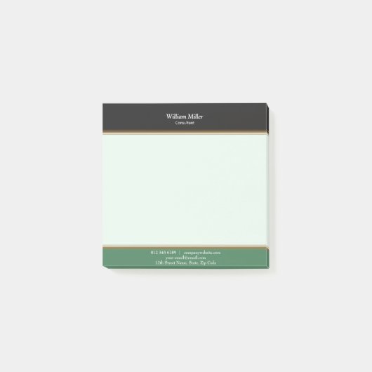 Moderne minimalistische zwarte strepen post-it® notes (Voorkant)
