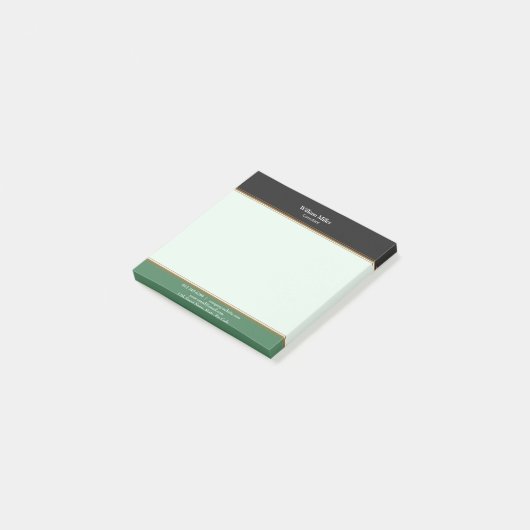 Moderne minimalistische zwarte strepen post-it® notes (Schuin)
