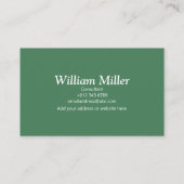 Moderne minimalistische zwarte strepen visitekaartje (Achterkant)