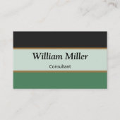 Moderne minimalistische zwarte strepen visitekaartje (Voorkant)