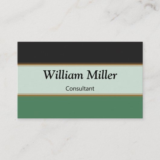 Moderne minimalistische zwarte strepen visitekaartje (Voorkant)