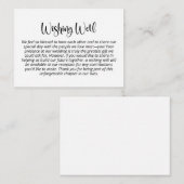 Moderne minimalistische zwarte tekst die goed wens informatiekaartje (Voorkant / Achterkant)