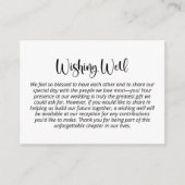 Moderne minimalistische zwarte tekst die goed wens informatiekaartje (Voorkant)