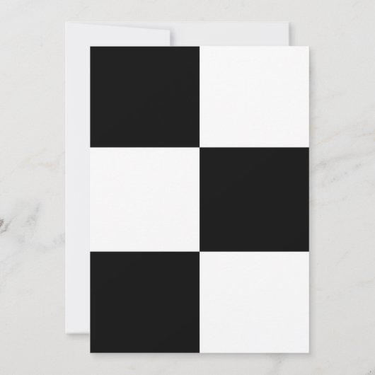 Moderne minimalistische zwarte TIles Save The Date (Achterkant)
