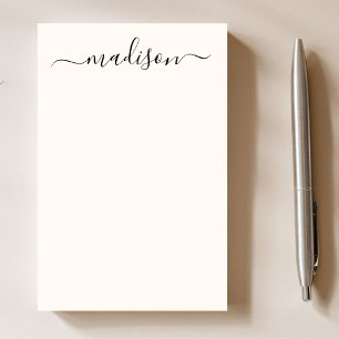 Moderne minimalistische zwarte typografie Chic Nam Post-it® Notes