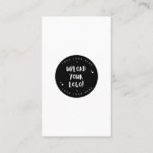 Moderne minimalistische zwarte verbinding met de A Visitekaartje (Achterkant)