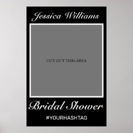 Moderne, minimalistische zwarte Vrijgezellenfeest  Poster