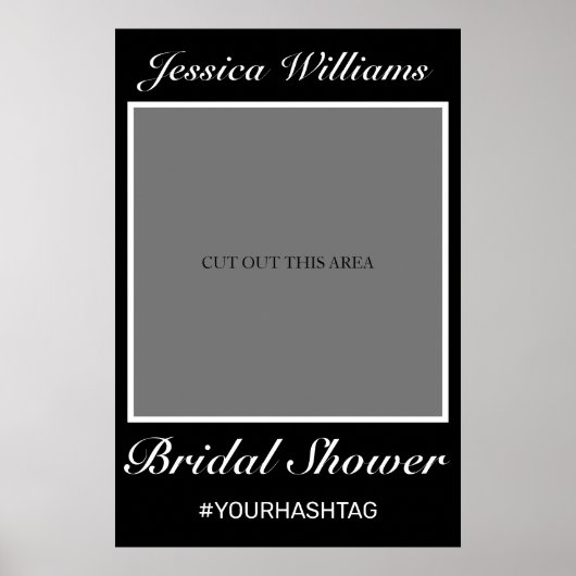 Moderne, minimalistische zwarte Vrijgezellenfeest  Poster (Voorkant)