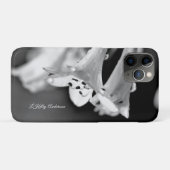 Moderne Minimalistische Zwarte & Witte Bloem met u Case-Mate iPhone Case (Achterkant (horizontaal))