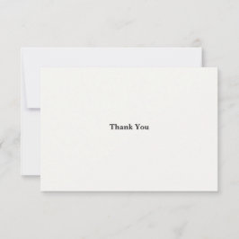 Moderne Minimalistische Zwarte & Witte Bruiloft Bedankkaart