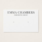 Moderne, minimalistische zwarte witte draagkaart visitekaartje (Voorkant)