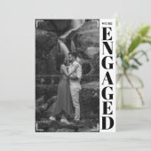 Moderne, minimalistische zwarte & witte foto kaart (Staand voorkant)