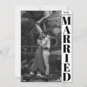 Moderne, minimalistische zwarte & witte foto kaart (Voorkant)