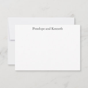 Moderne Minimalistische Zwarte Witte Klassieke Typ Bedankkaart