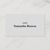 Moderne minimalistische zwarte & witte logo-kaart visitekaartje (Achterkant)