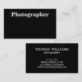 Moderne minimalistische zwarte & witte oude typogr visitekaartje (Voorkant / Achterkant)