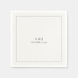 Moderne Minimalistische Zwarte & Witte Servet