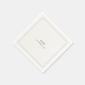Moderne Minimalistische Zwarte & Witte Servet (Hoek)