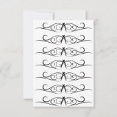 Moderne Minimalistische Zwarte & Witte Trouw-RSVP Kaart (Achterkant)