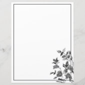 Moderne, minimalistische zwarte witte waterverf ro (Voorkant)