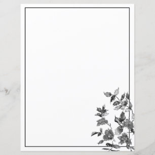 Moderne, minimalistische zwarte witte waterverf ro