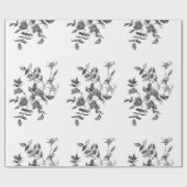 Moderne, minimalistische zwarte witte waterverf ro cadeaupapier (Vlak)