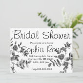 Moderne, minimalistische zwarte witte waterverf ro kaart (Staand voorkant)