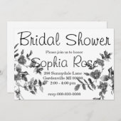 Moderne, minimalistische zwarte witte waterverf ro kaart (Voorkant / Achterkant)