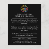 Moderne minimalistische zwarte zakelijke Logo prom Flyer (Achterkant)