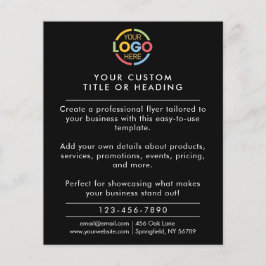 Moderne minimalistische zwarte zakelijke Logo prom Flyer