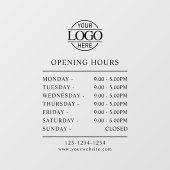 Moderne Minimalistische Zwarte | Zakelijke Opening Raamsticker (Vel)