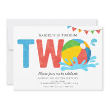 Moderne minimalistische zwembadparty Tweede verjaa