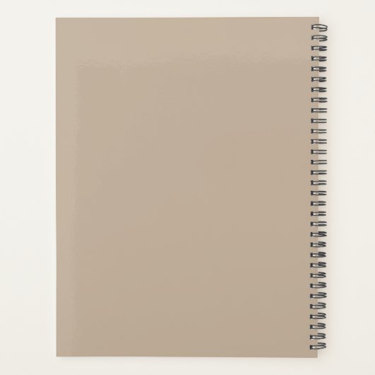 Moderne minimummonogram aanwijsboek planner (Achterkant)