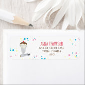 Moderne miniroomkleurige ijsvormer etiket (Insitu)