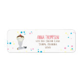 Moderne miniroomkleurige ijsvormer etiket (Voorkant)