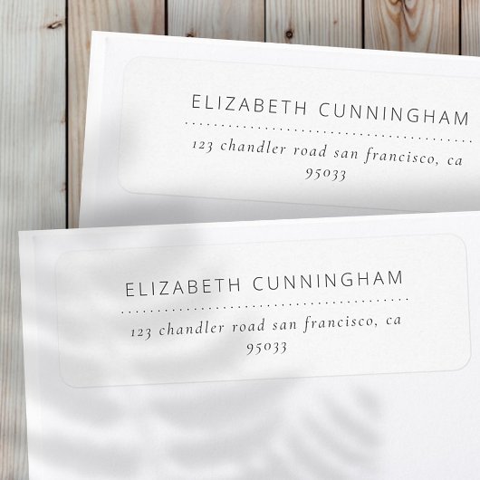 Moderne minitoire chic Return Address Labs Etiket