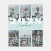 Moderne Mint 6 Foto Afstuderen Fleece Deken (Voorkant)