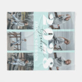 Moderne Mint 6 Foto Afstuderen Fleece Deken (Voorkant (Horizontaal))