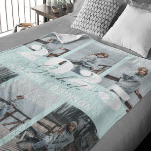 Moderne Mint 6 Foto Afstuderen Fleece Deken