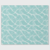 Moderne Mint Aqua Verse Flow Wit Abstract Patroon Cadeaupapier (Vlak)