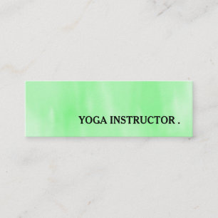 Moderne Mint Aquarel Yoga Docent Mini Visitekaartje